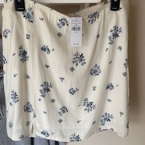 American Eagle Outfitters Blue Floral Mini Skirt